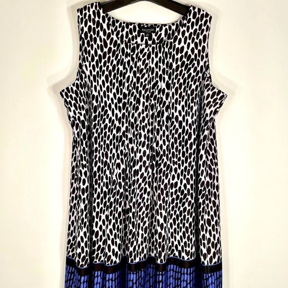 BLACK & WHITE PERCEPTIONS WOMAN SLEEVELESS DRESS 3X - Picture 1 of 10